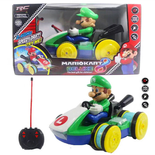 (Luigi) Remote Control Car With Music Lights Children Xmas gifts on OnBuy