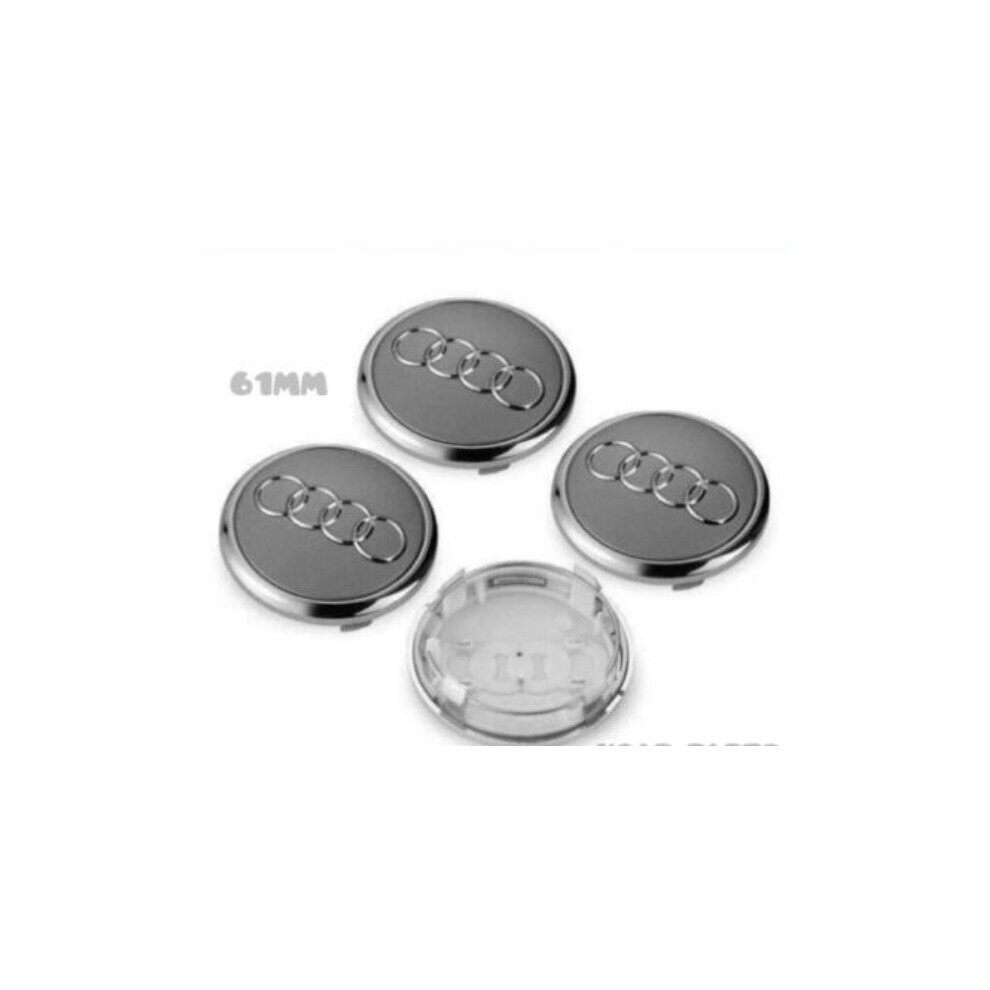 4Pcs 61Mm Wheel Center Hub Cap Emblem For Audi Q7 A3 4M0601170 Grey 4754135865619