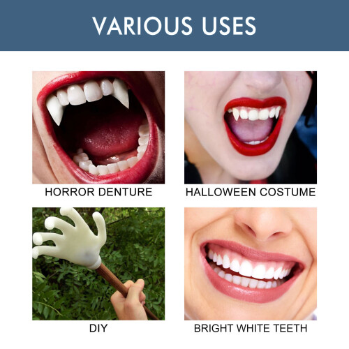 Halloween Vampire Makeup, Artificial Teeth Decoration, Dental Gel Set 2