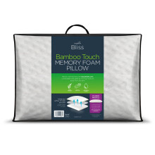 (Medium Pillow, 1 Pack) Snuggledown Bliss Bamboo Pillow UK Made
