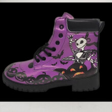 (39=Foot Length 24.5cm/9.7in) Nightmare The Before Christmas Women Printed Boots Winter Warm Ankle Snow Shoes