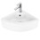 Cloakroom Hand Wash Basin Sink Compact Ceramic White Wall Hung Triangular 4