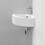 Cloakroom Hand Wash Basin Sink Compact Ceramic White Wall Hung Triangular 6