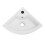 Cloakroom Hand Wash Basin Sink Compact Ceramic White Wall Hung Triangular 8