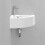 Cloakroom Hand Wash Basin Sink Compact Ceramic White Wall Hung Triangular 5
