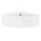 Cloakroom Hand Wash Basin Sink Compact Ceramic White Wall Hung Triangular 7