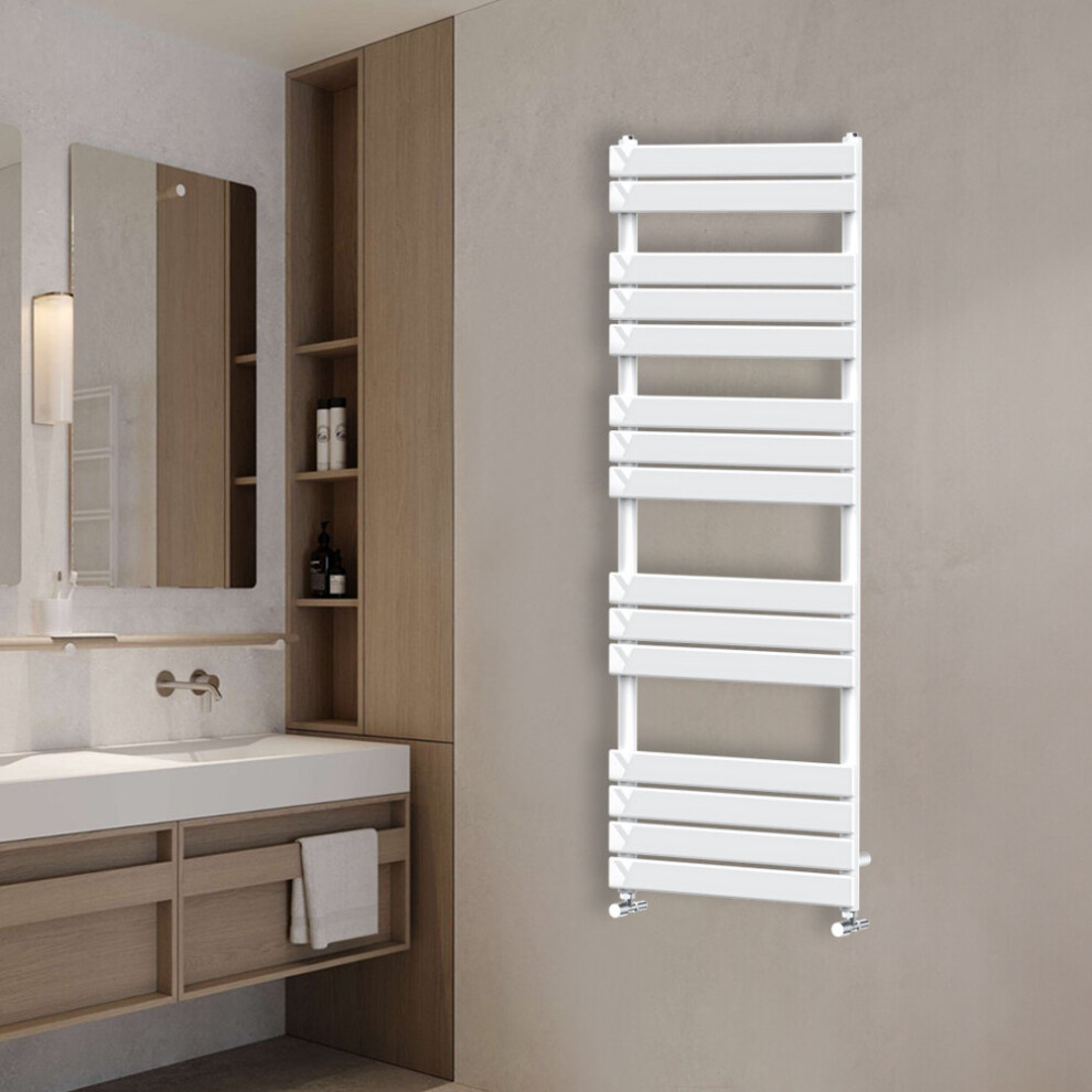 (1600x600mm) NRG Flat Panel Heated Towel Rail Bathroom Rad Radiator White