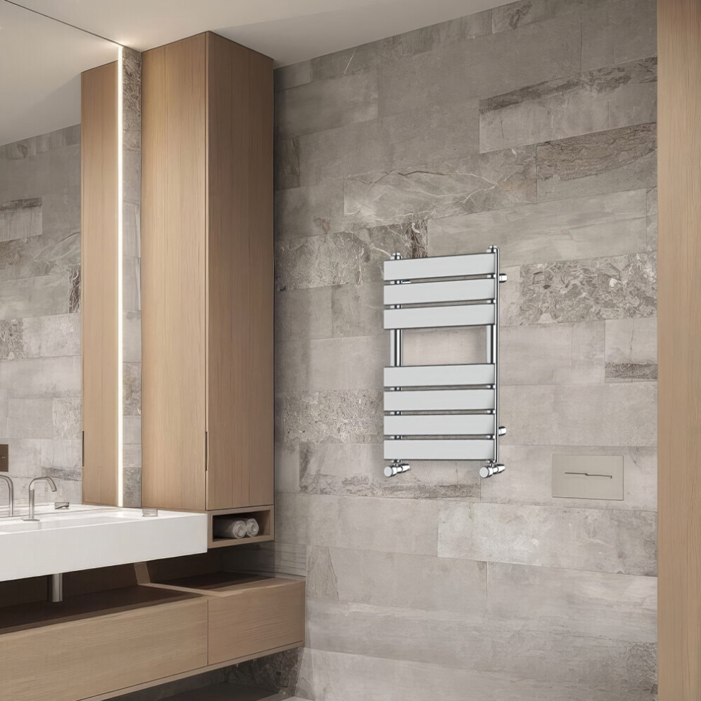 (650X400mm) Nrg Flat Panel Heated Towel Rail Bathroom Rad Radiator Chrome 5059490127990