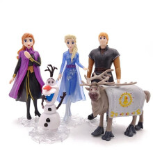 5pcs Schneekönigin Anna Elsa Eingefroren 2 Olaf Sven Kristoff Prinzessin Action Figur Spielzeug