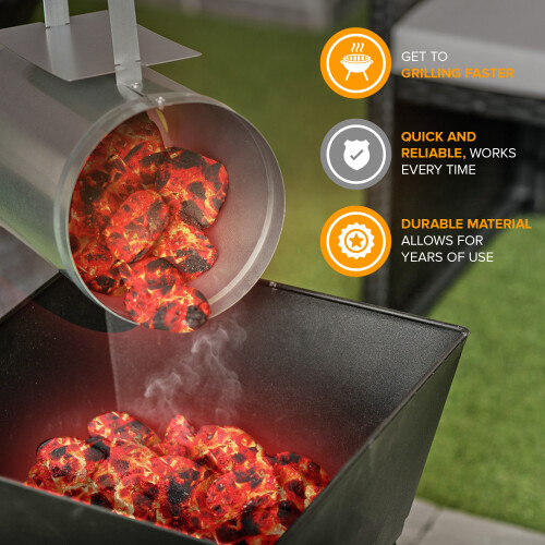 LIVIVO LIVIVO Quick-Start Barbecue Chimney Starter 2
