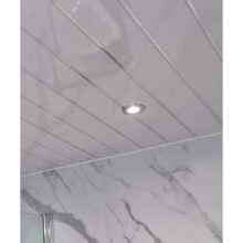 12 x White Gloss Silver 2 Strip 250mm x 2700mm x 5mm PVC panels
