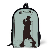 Eilish Silhouette 17-Inch Backpack - Large-Capacity School/Travel Laptop Backpack, Durable Lightweight Polyester