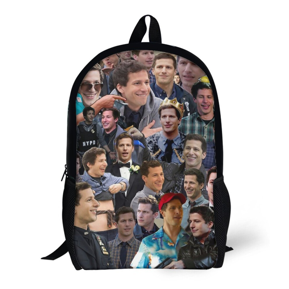 Bearlad Backpacks Jake Peralta Collage 17Inch School Bag