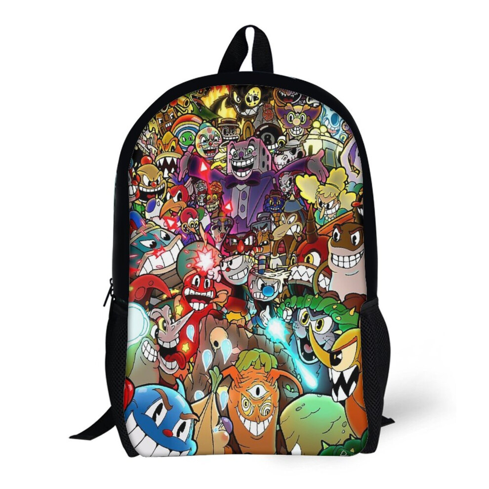 Backpacks Cuphead + Color 17inch School Bag