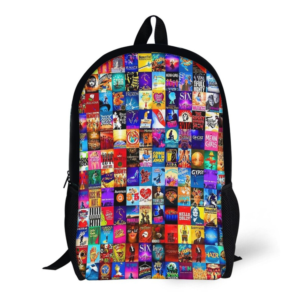 Backpacks Broadway Theatre Collage 17inch School Bag