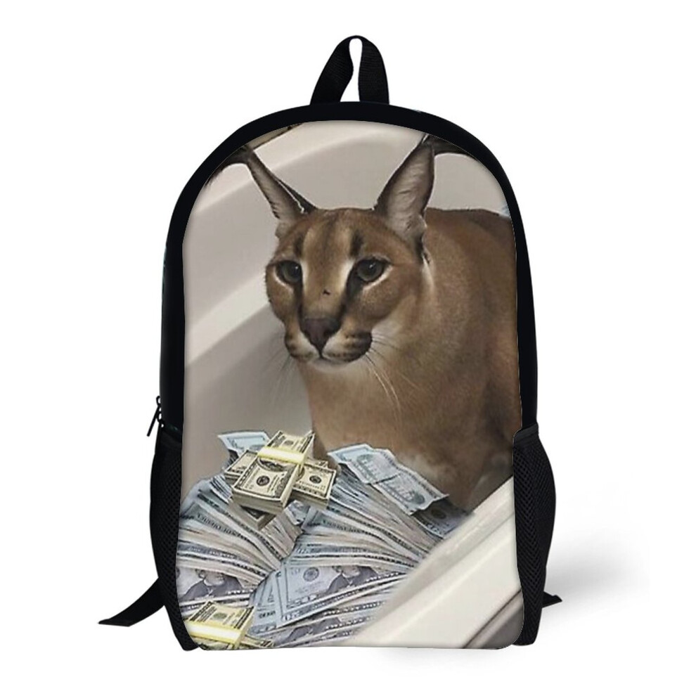 Backpacks Big Floppa Cash 17inch School Bag