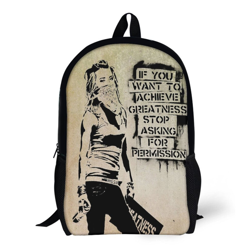 Backpacks Banksy, Greatness 17inch School Bag