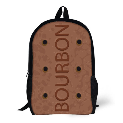 Bourbon Biscuit 17-Inch School Backpack - Large-Capacity, Multi-Function Laptop Daypack