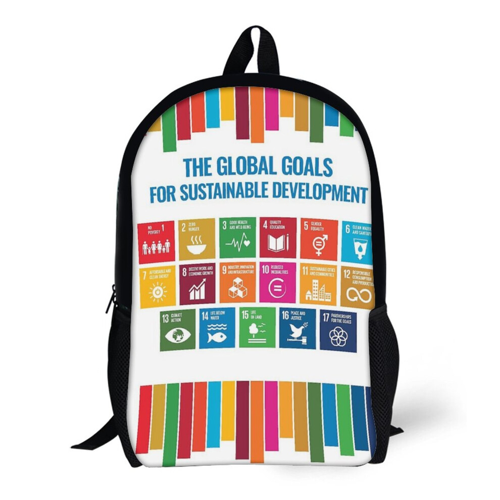 Backpacks The Global Goals for Sustainable Development - UN Sustainable Development Goals SDGs 2030 17inch School Bag