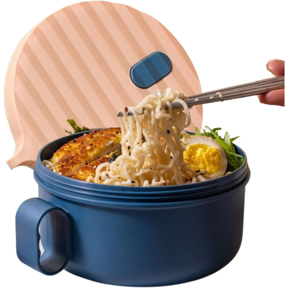 Tianfu Microwave Ramen Bowl With Lid,Portable Soup Bowl With Handle,Instant Noodle Cookware,Dishwasher Safe,Bpa Free - Dormitory Essentials