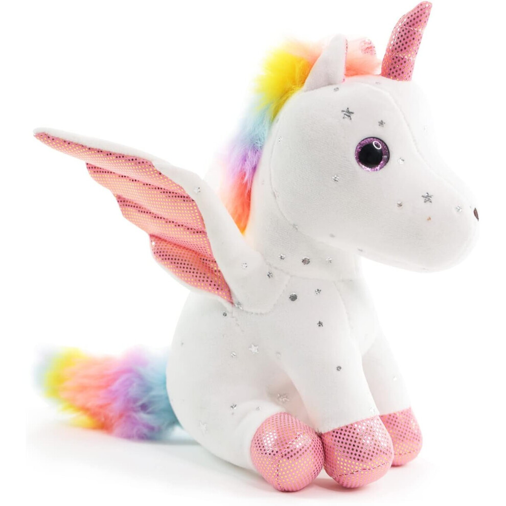 Unicorn Stuffed Animals, 8in/20cm, Cute Unicorn Gift Toys for 3 4 5 6 7 8 Years Old Girls,Unicorns Birthday Gifts Soft Plush Toys Set for Baby(White)