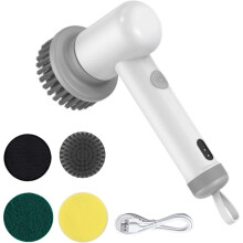 Electric Spin Scrubber Bathroom Cleaning Brush Cordless Cleaning Brush with 4 Brush Heads Power Shower Scrubbers for Cleaning Bathroom for Bathtub