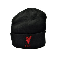 Liverpool Bronx Liverbird Knitted Turn Up Hat - Black & Red | Official Licensed EPL-MKN04ACE-BKA