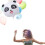 10Pcs Cute Panda Balloon Aluminium Foil Balloons Panda Head Balloon Bouquet for Baby Shower Panda Birthday Party Supplies 3