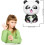 12Pcs Cute Panda Balloons, Aluminium Foil Mylar Zoo Jungle Animal Balloons Panda Party Supplies for Panda Theme Baby Shower Party Favor Decorations 3