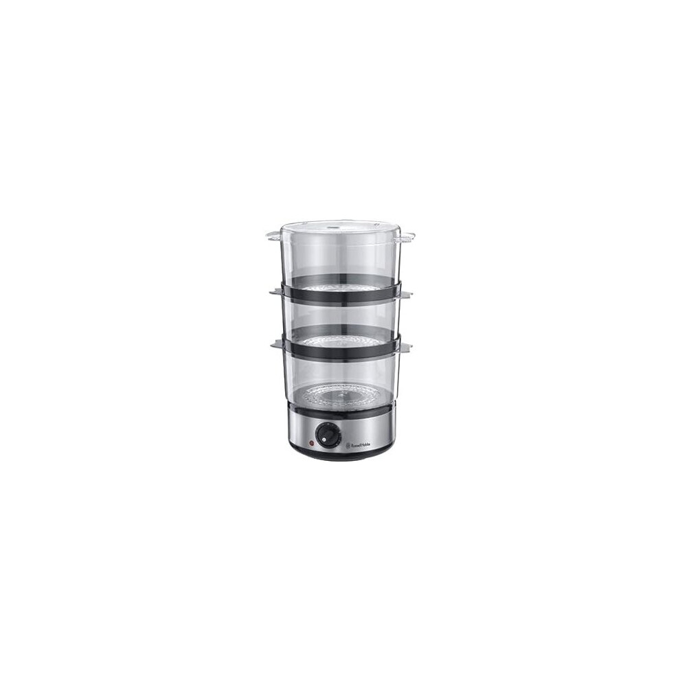 Russell Hobbs Food Collection Compact Food Steamer 14453, 7 L - Brushed Stainless Steel [Energy Class A]