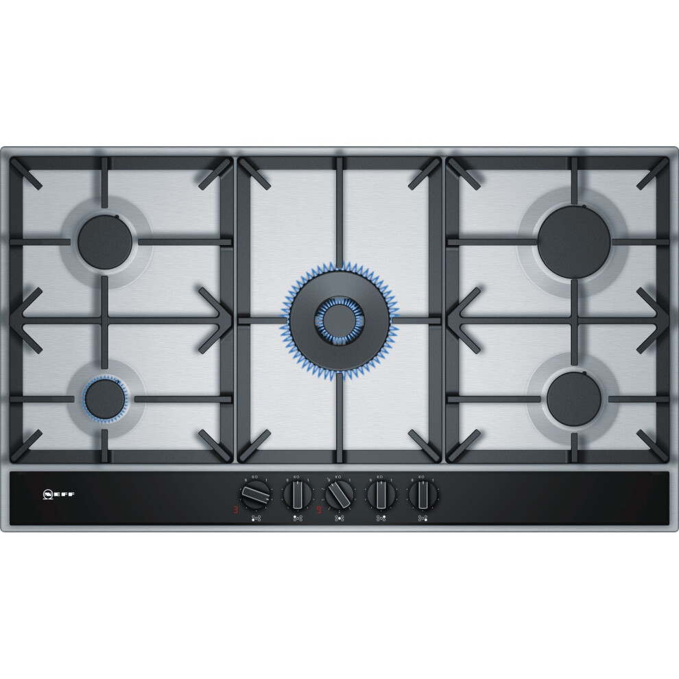 NEFF N70 T29DA69N0 92cm Gas Hob - Stainless Steel