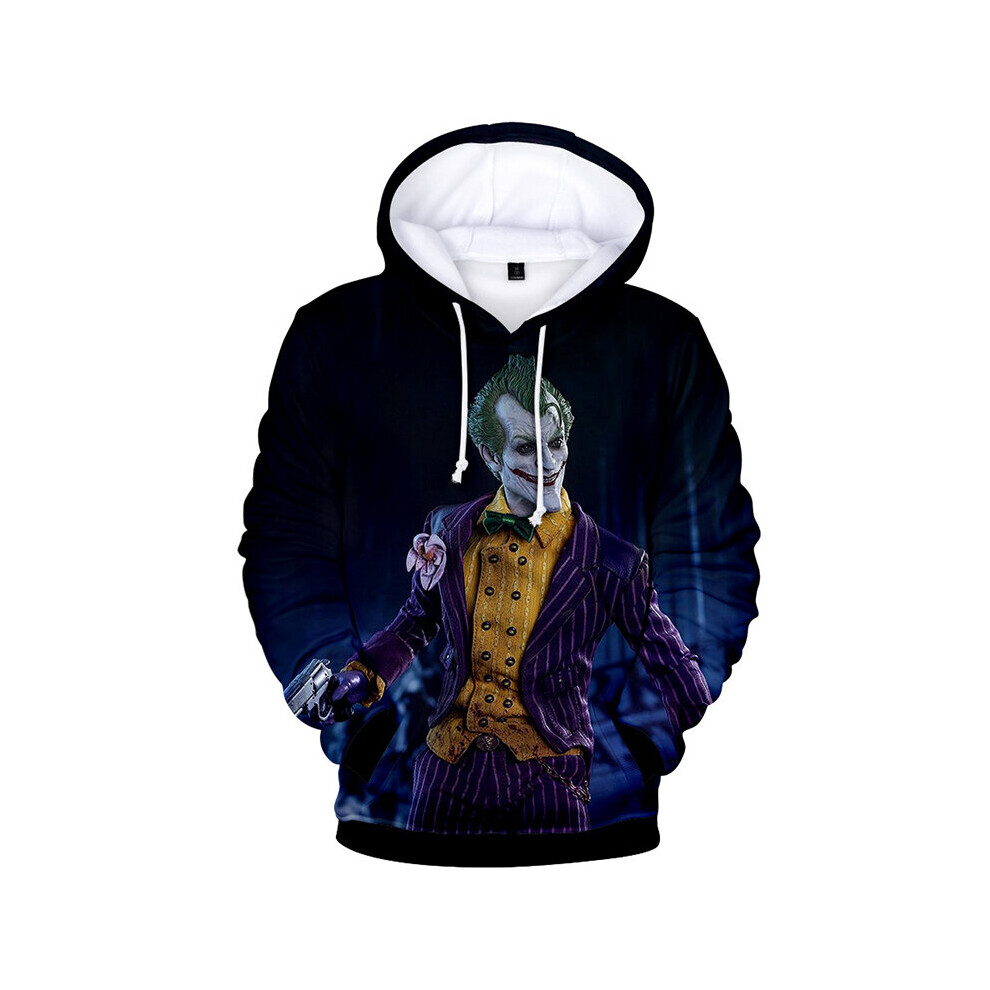(NavyBlue, L) Funny Halloween Haha Joker Men Women 3d Sweatshirt Hoodies Hip Hop Dress Tops
