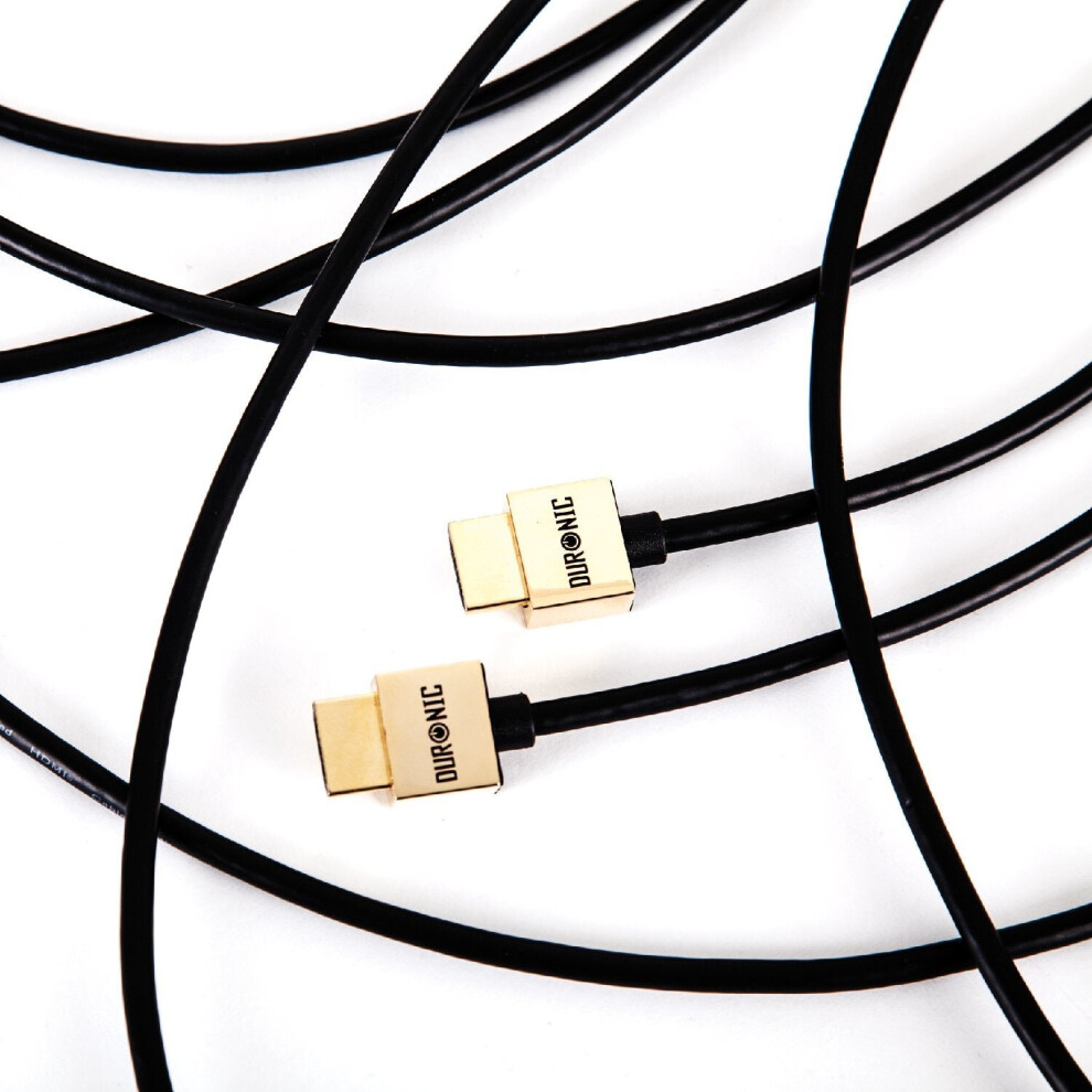 Duronic Hdmi Cable [ Hdc02 /1.5] | 1.5 Metre | | 1080P High Speed Hdmi 1.4 & Ethernet Lead | 24K Plated Connectors Black/Gold 5060184202152