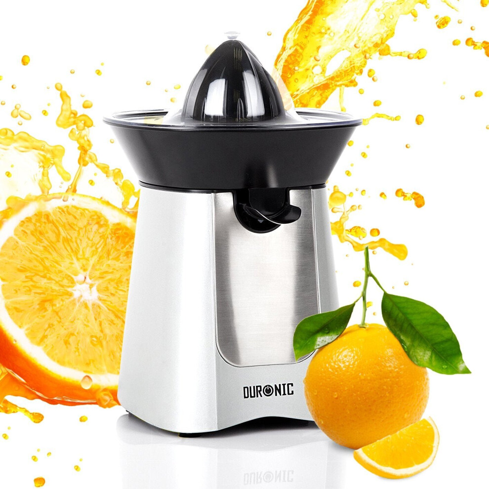 Duronic Citrus Fruit Juicer JE6SR Silver 100W Powerful Citrus Press Juicer / Juice Squeezer Extractor with Dripless Spout-image-OPC-PC7X9DN-NEW