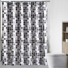 (100*200) Waterline Fabric Shower Curtain Mosaic Extra Long Wide Drop
