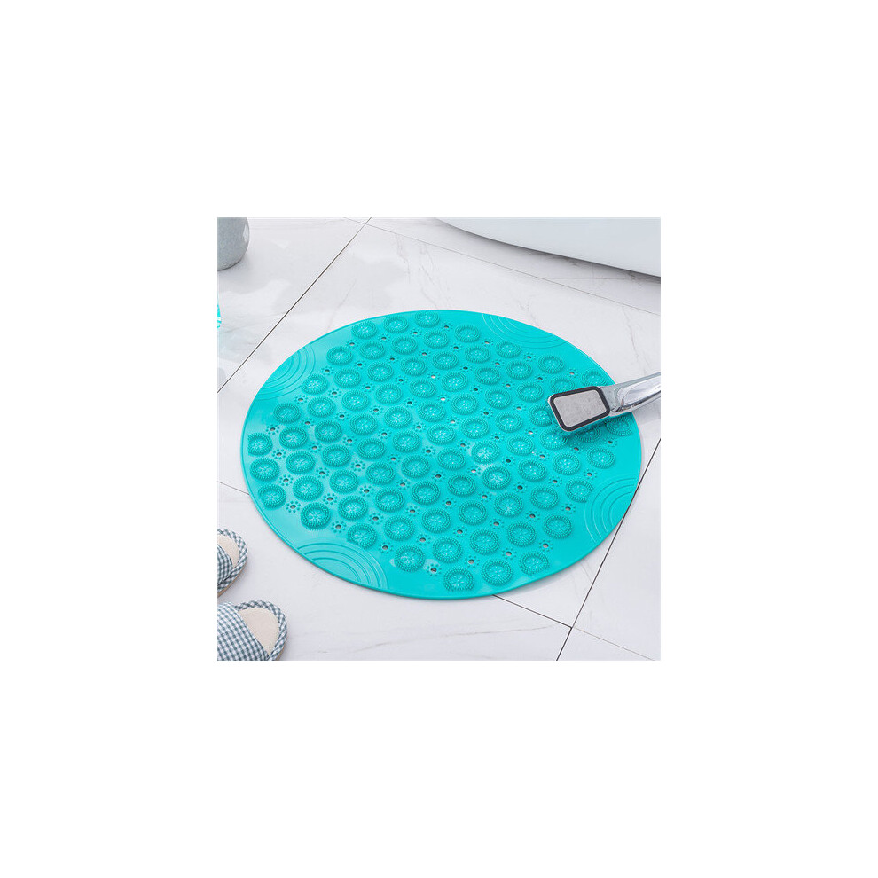 (Green, 66*66cm) Shower Mat with Suction Cups Round Non-Slip Anti Mould PVC Bath Mats-image-OPC-PC7XCPQ-NEW