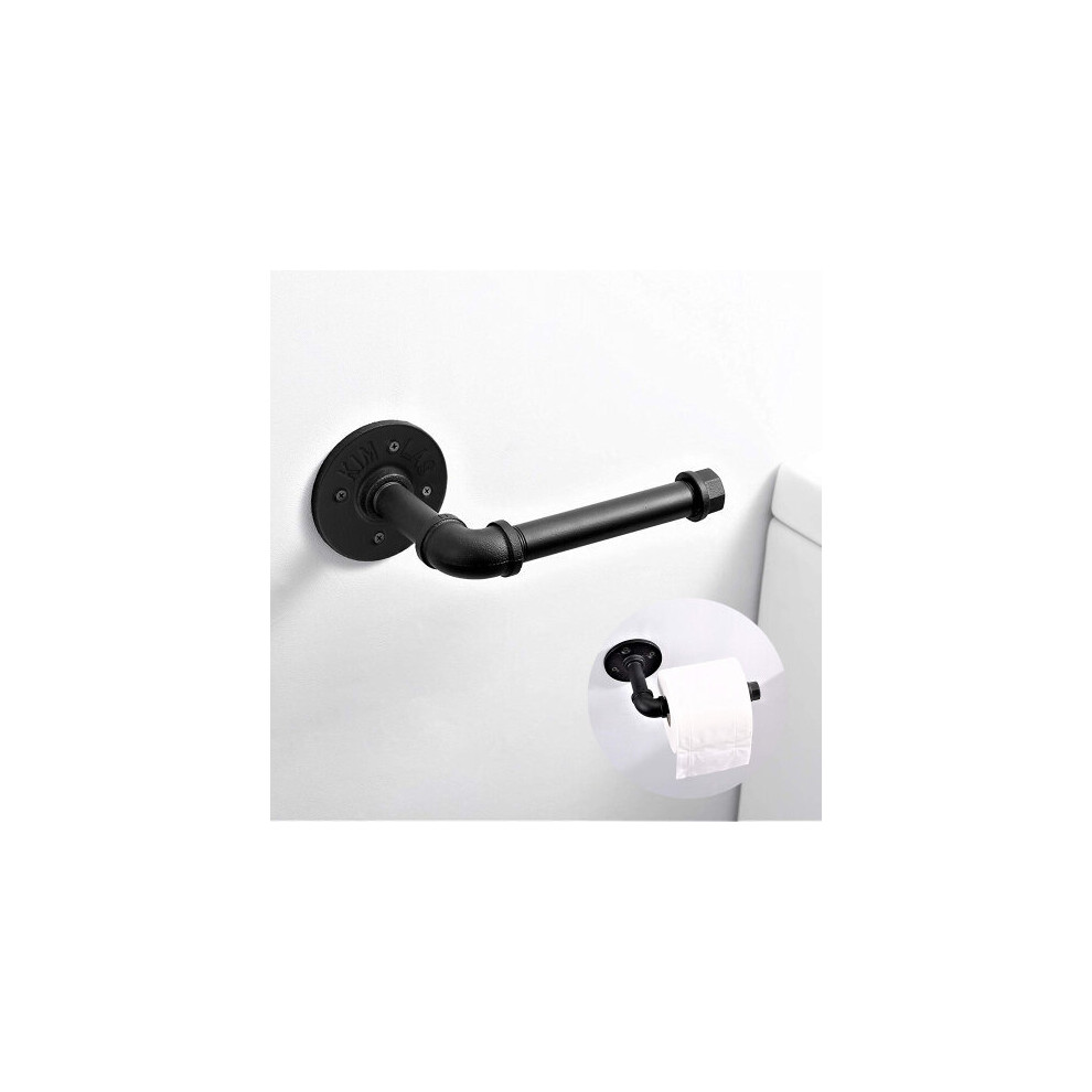 Industrial Rustic Toilet Paper Roll Holder Iron Wall Mounted Pipe-image-OPC-PC7XKKX-NEW