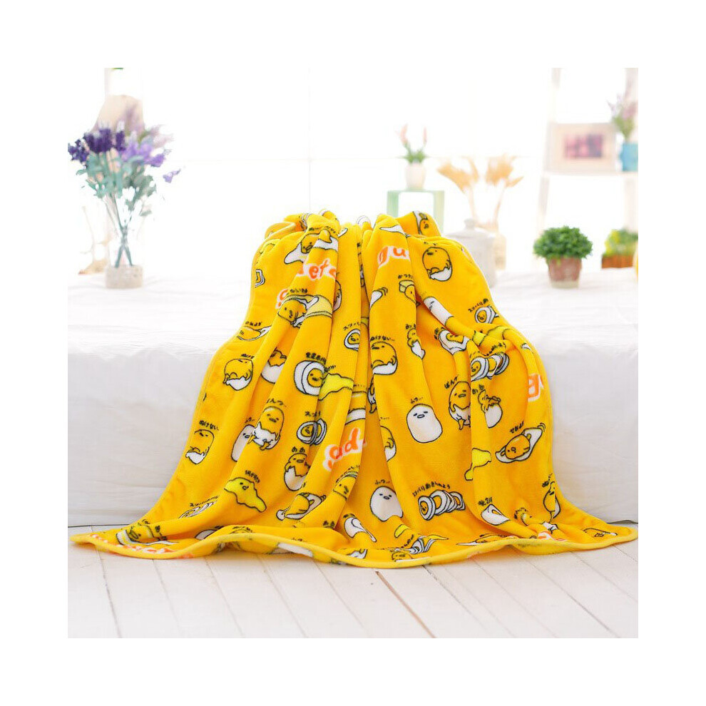(Blanket, 190x200cm) 1pc Plush Toy Cartoon Lazy Egg Yolk Aircondition Sleeping Warm Creative Blanket