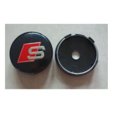4pcs S-line Logo Car Wheel Center Hub Cap 60mm For AUDI A3 A4 Black