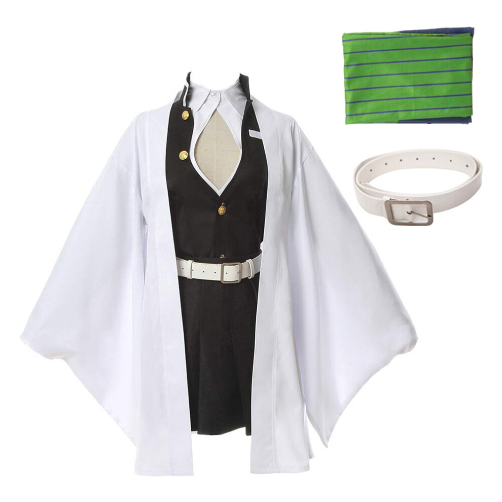 (M) Anime Demon Slayer Kimetsu No Yaiba Kanroji Mitsuri Uniform Cosplay Party Costume Halloween Outfits