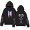 (M(165-170cm)) BTS Sweatshirt Threaded Drawstring Hoodie-Black 1
