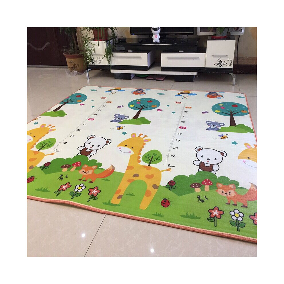 (Style3, 200cm X 180cm X0.5cm) Thick Baby Crawling Play Mats Folding Mat Carpet Play Mat for Children's Safety Mat Rug Playmat