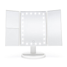 24 LED Touch Dimmable 3 Way Makeup Mirror with 2 & 3X Magnification White