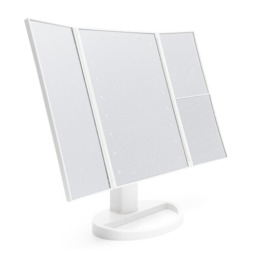 24 LED Touch Dimmable 3 Way Makeup Mirror with 2 & 3X Magnification White 2