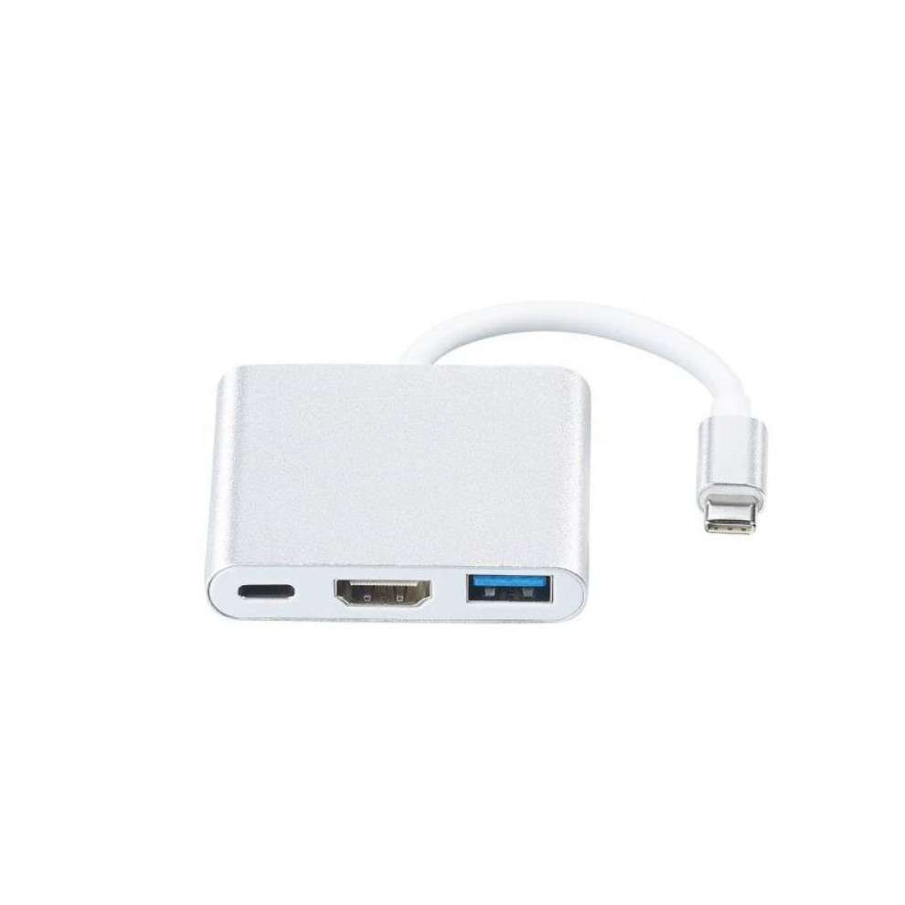 Multi-port USB C to USB A + C type and HDMI adapter