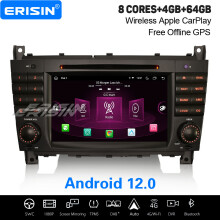8-Core Android 12 64GB Car Stereo Mercedes-Benz C/G/CLC-Class W463 W203 WiFi CarPlay DAB+ Satnav IPS