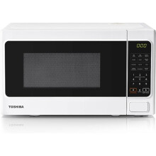 Toshiba 800w 20L Microwave Oven with 6 Preset Recipes, 11 Power Levels, Procedural Memory, Auto Defrost, and Digital Display - White - MM-EM20P(WH)