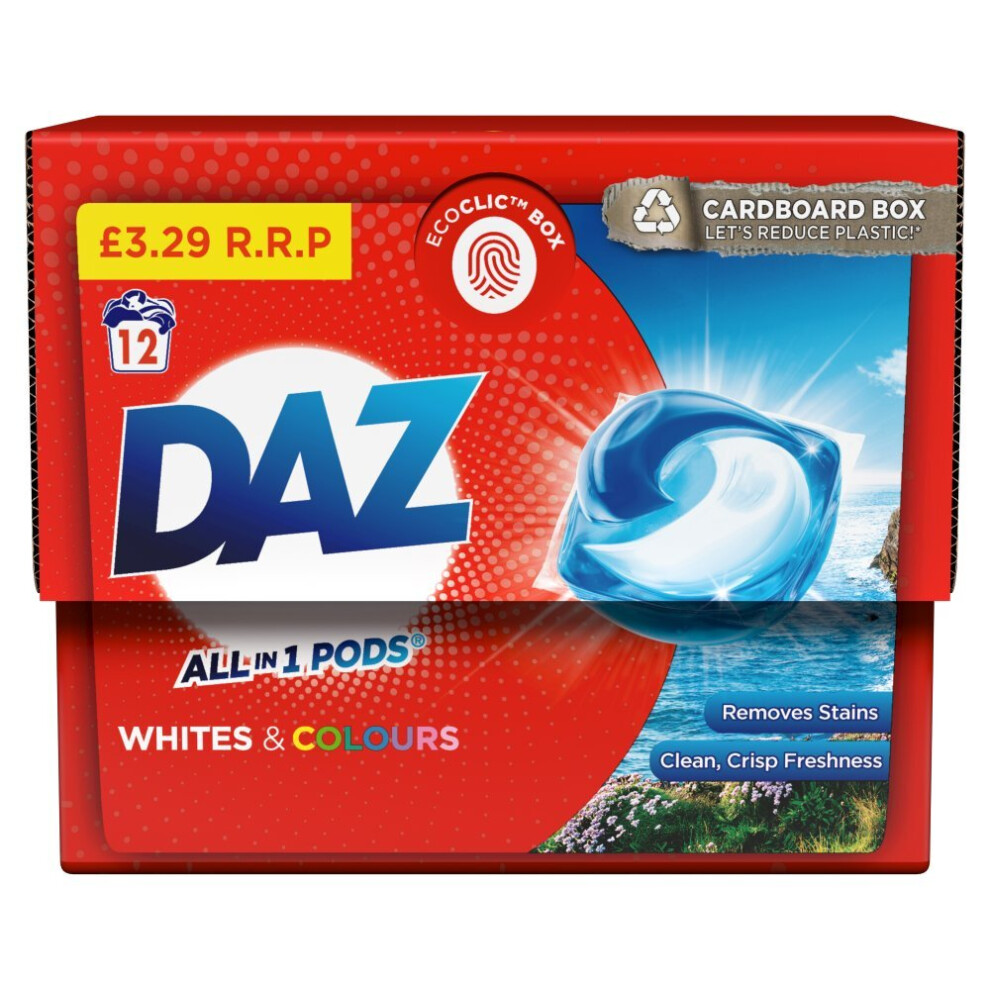 DAZ All-in-1 Pods Washing Liquid Capsules, 12 Washes 261g (pack of 4)