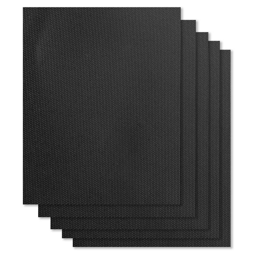 Set of 5 Non Stick Heat Resistant BBQ Grill Reusable Mat