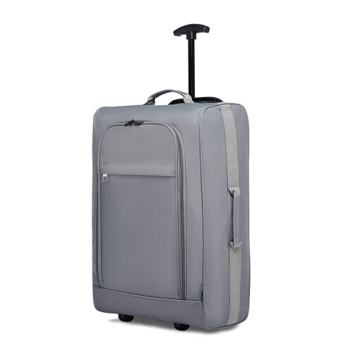 (Grey) Foldable Cabin Suitcase Soft Shell Hand Luggage Foldable Storage Case 2